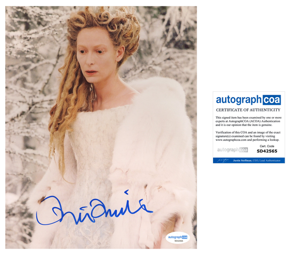 Tilda Swinton Chronicles of Narnia Signed Autograph 8x10 Photo ACOA