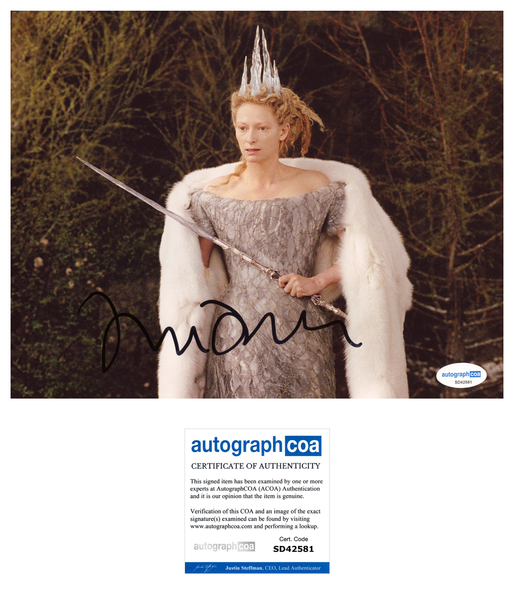 Tilda Swinton Chronicles of Narnia Signed Autograph 8x10 Photo ACOA