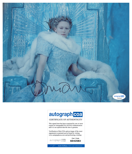 Tilda Swinton Chronicles of Narnia Signed Autograph 8x10 Photo ACOA