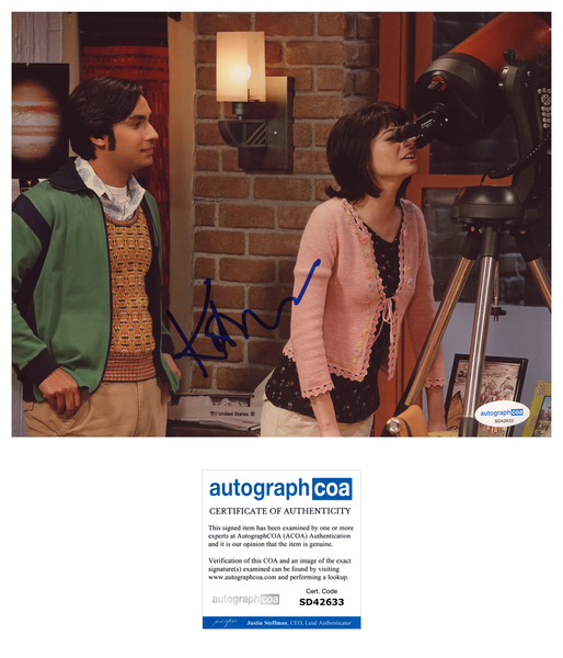 Kate Micucci Big Bang Signed Autograph 8x10 Photo ACOA