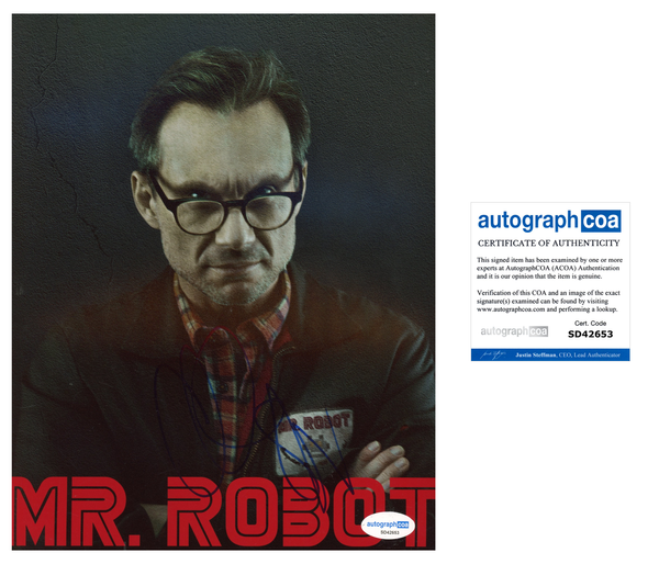 Christian Slater Mr Robot Signed Autograph 8x10 Photo ACOA