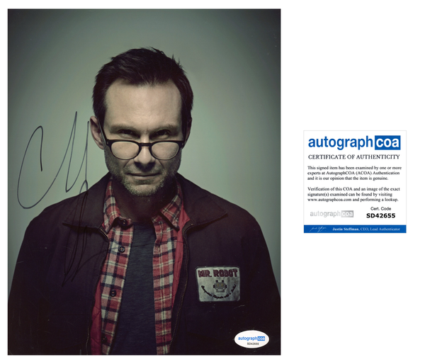 Christian Slater Mr Robot Signed Autograph 8x10 Photo ACOA