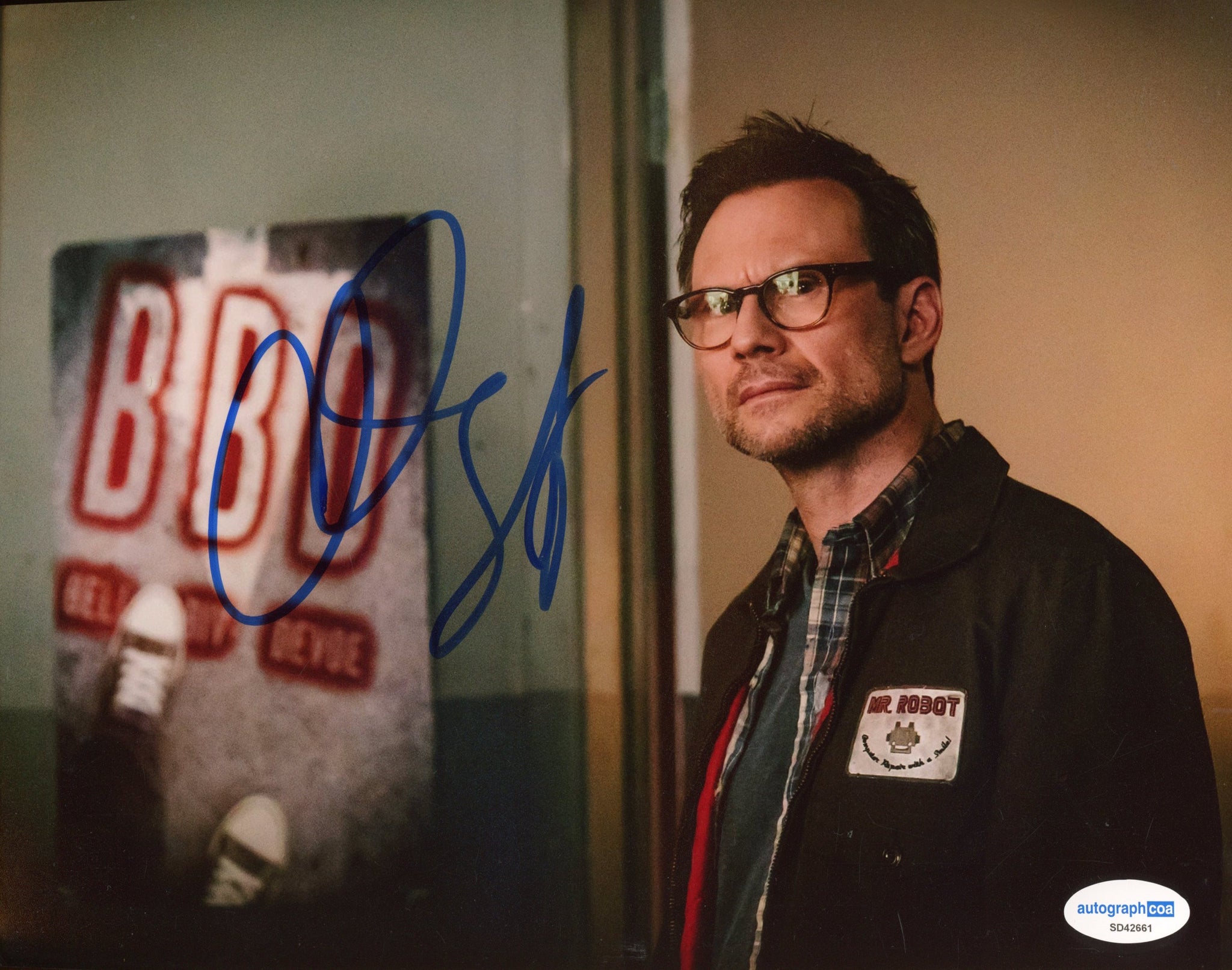 Christian Slater Mr Robot Signed Autograph 8x10 Photo ACOA