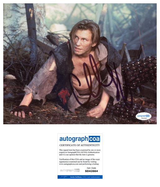 Christian Slater Robin Hood Signed Autograph 8x10 Photo ACOA