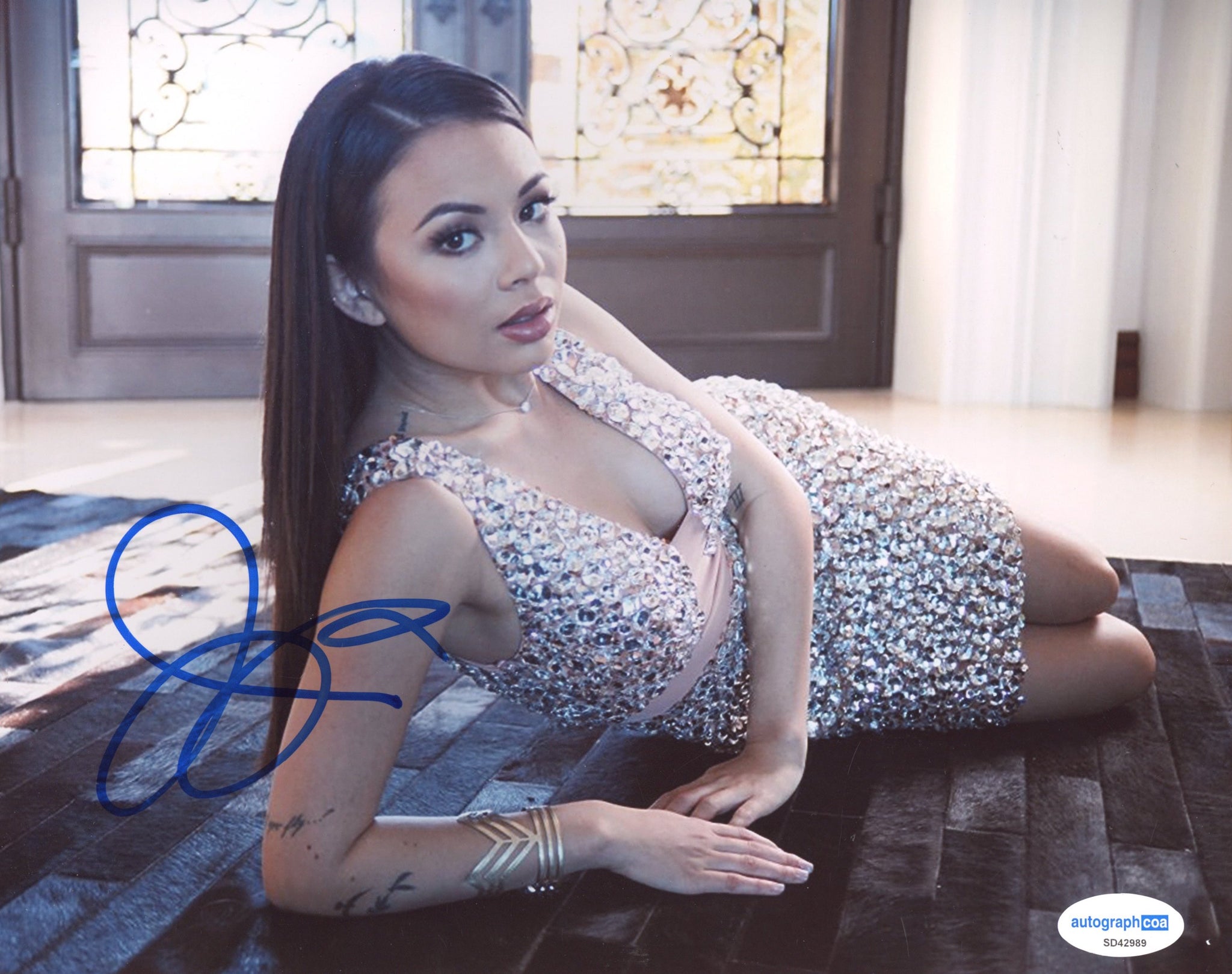 Janel Parrish Sexy Signed Autograph 8x10 Photo ACOA