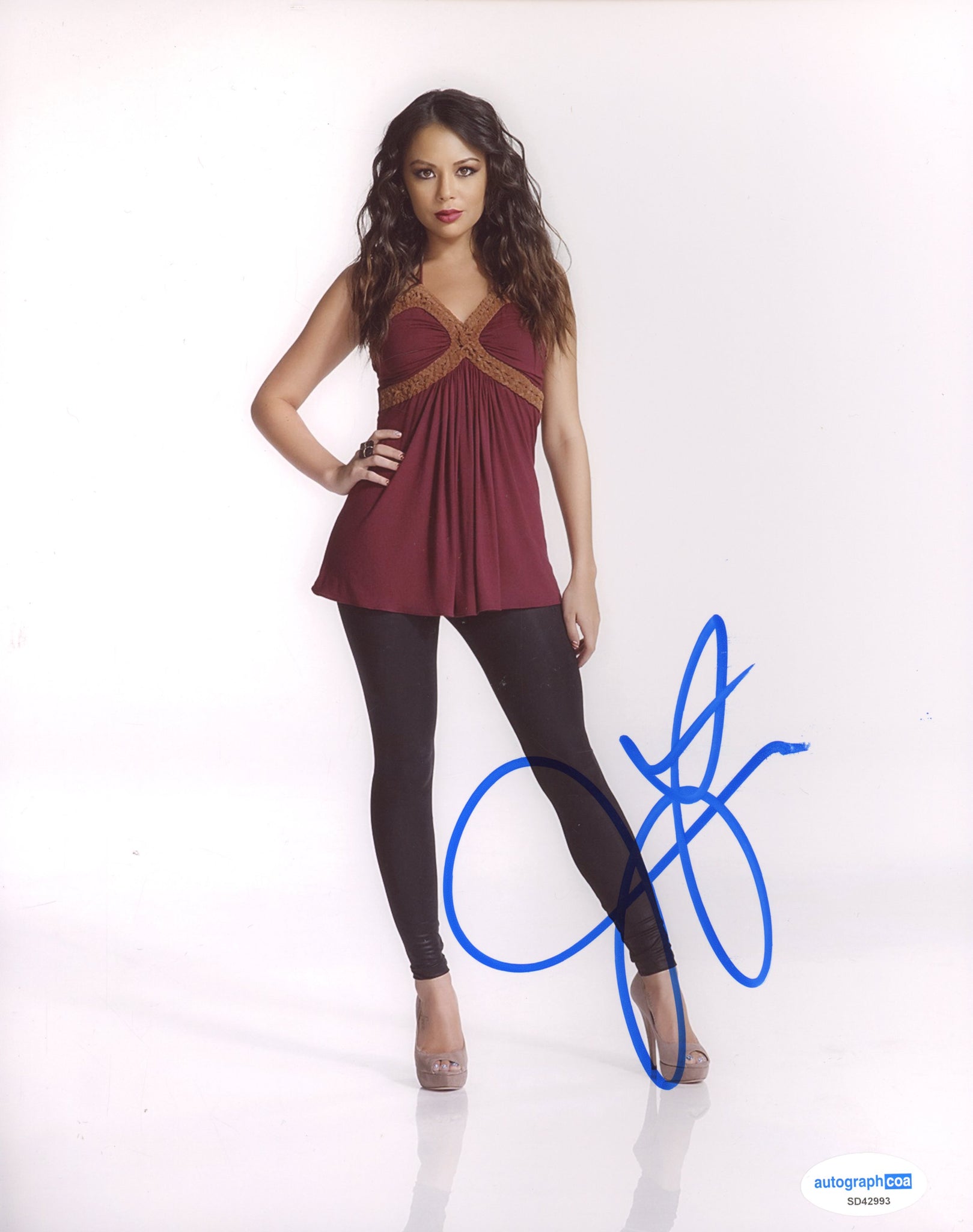 Janel Parrish Sexy Signed Autograph 8x10 Photo ACOA