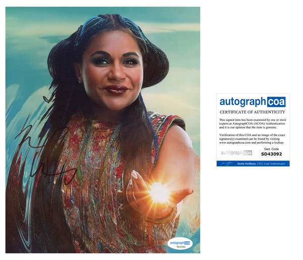 Mindy Kaling Wrinkle In Time Signed Autograph 8x10 Photo ACOA