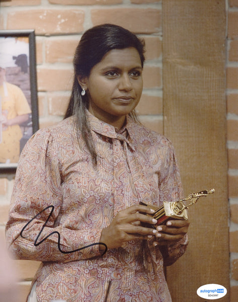 Mindy Kaling The Office Signed Autograph 8x10 Photo ACOA