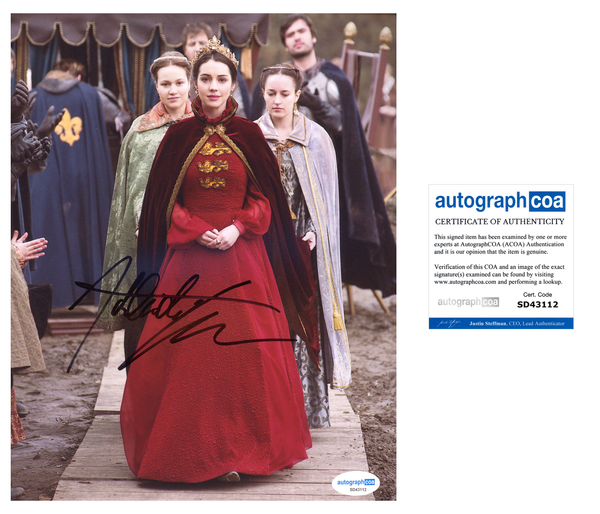 Adelaide Kane Reign Signed Autograph 8x10 Photo ACOA