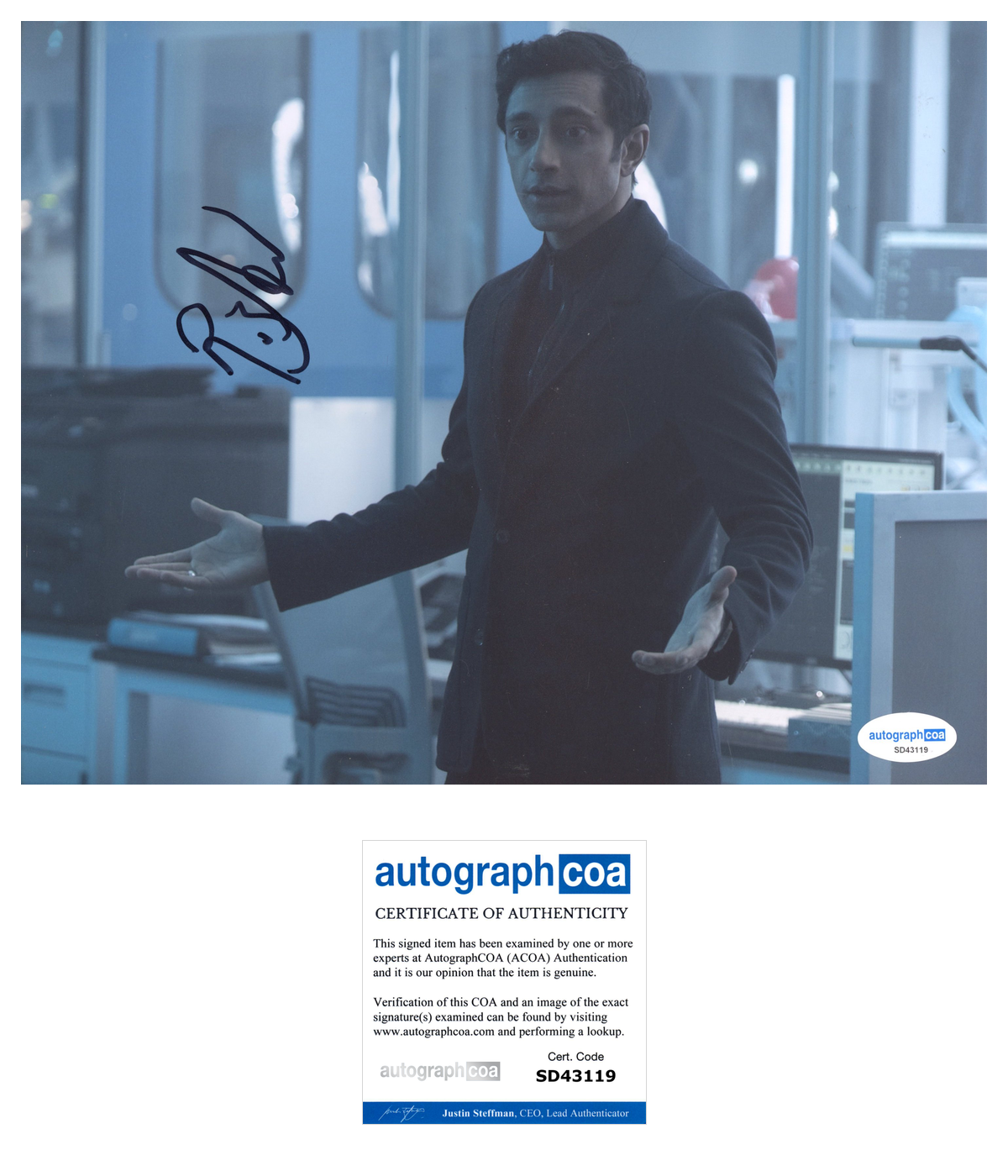 Riz Ahmed Venom Signed Autograph 8x10 Photo ACOA– Outlaw Hobbies