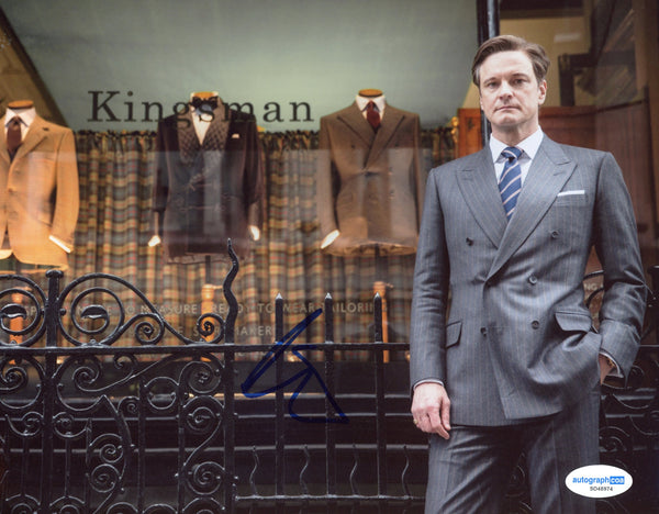 Colin Firth Kingsman Signed Autograph 8x10 Photo ACOA