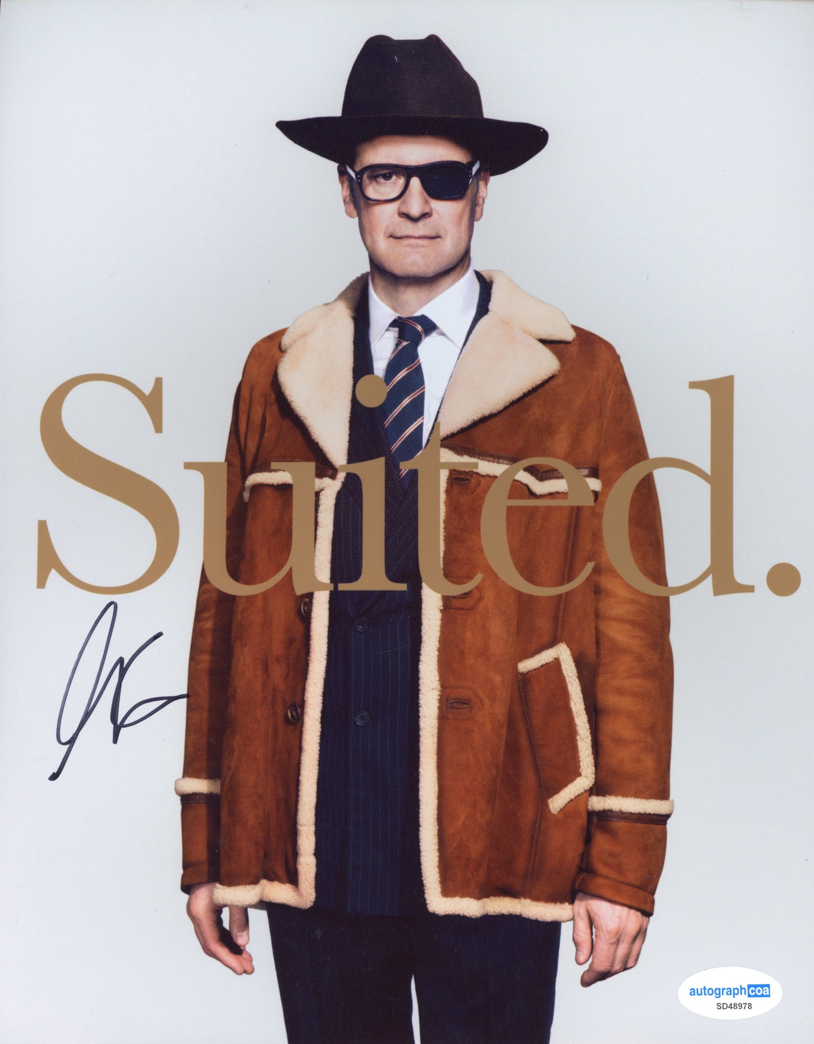 Colin Firth Kingsman Signed Autograph 8x10 Photo ACOA