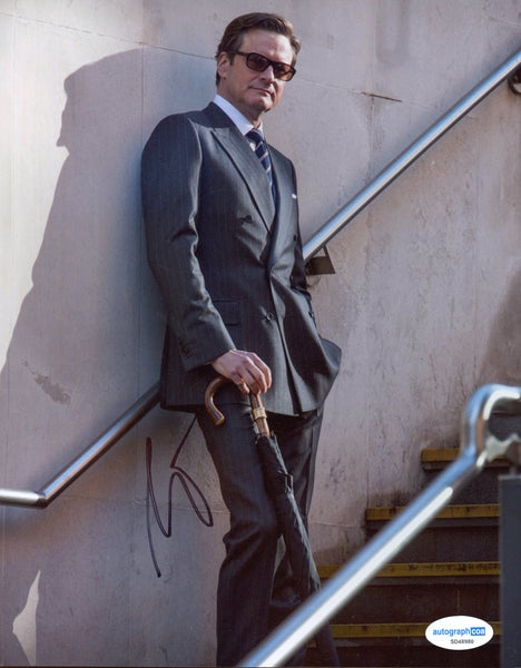 Colin Firth Kingsman Signed Autograph 8x10 Photo ACOA