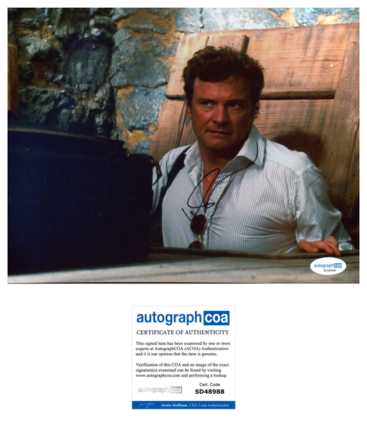 Colin Firth Mamma Mia Signed Autograph 8x10 Photo ACOA