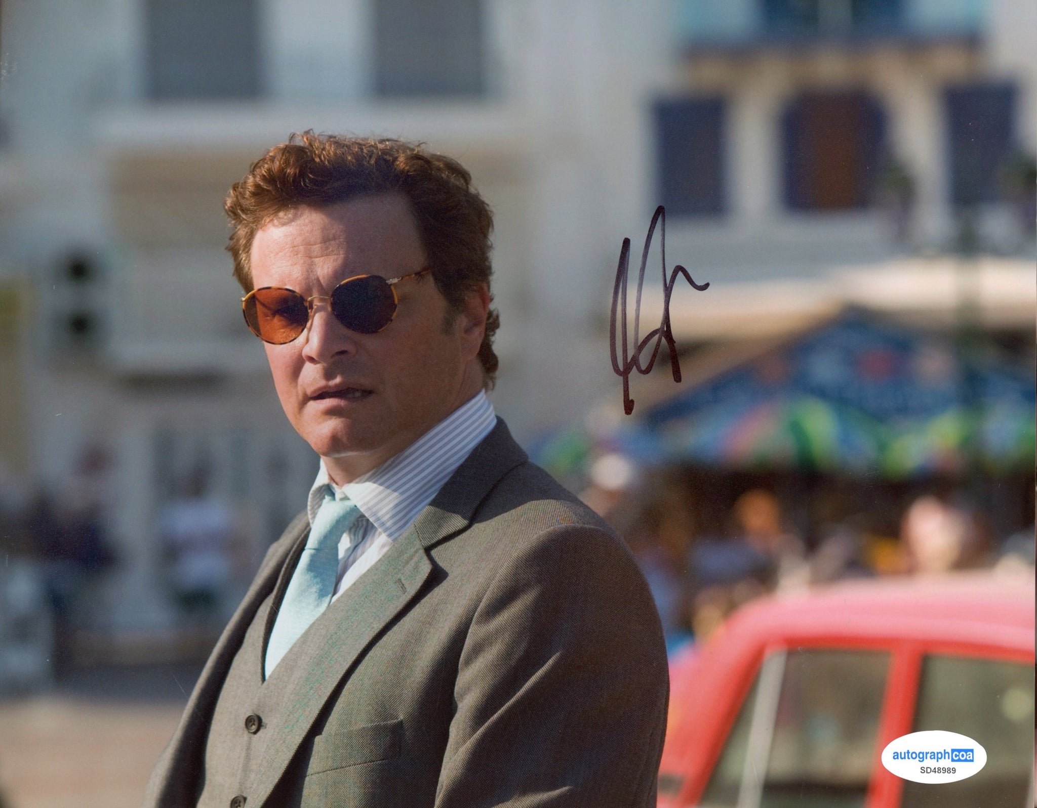 Colin Firth Mamma Mia Signed Autograph 8x10 Photo ACOA