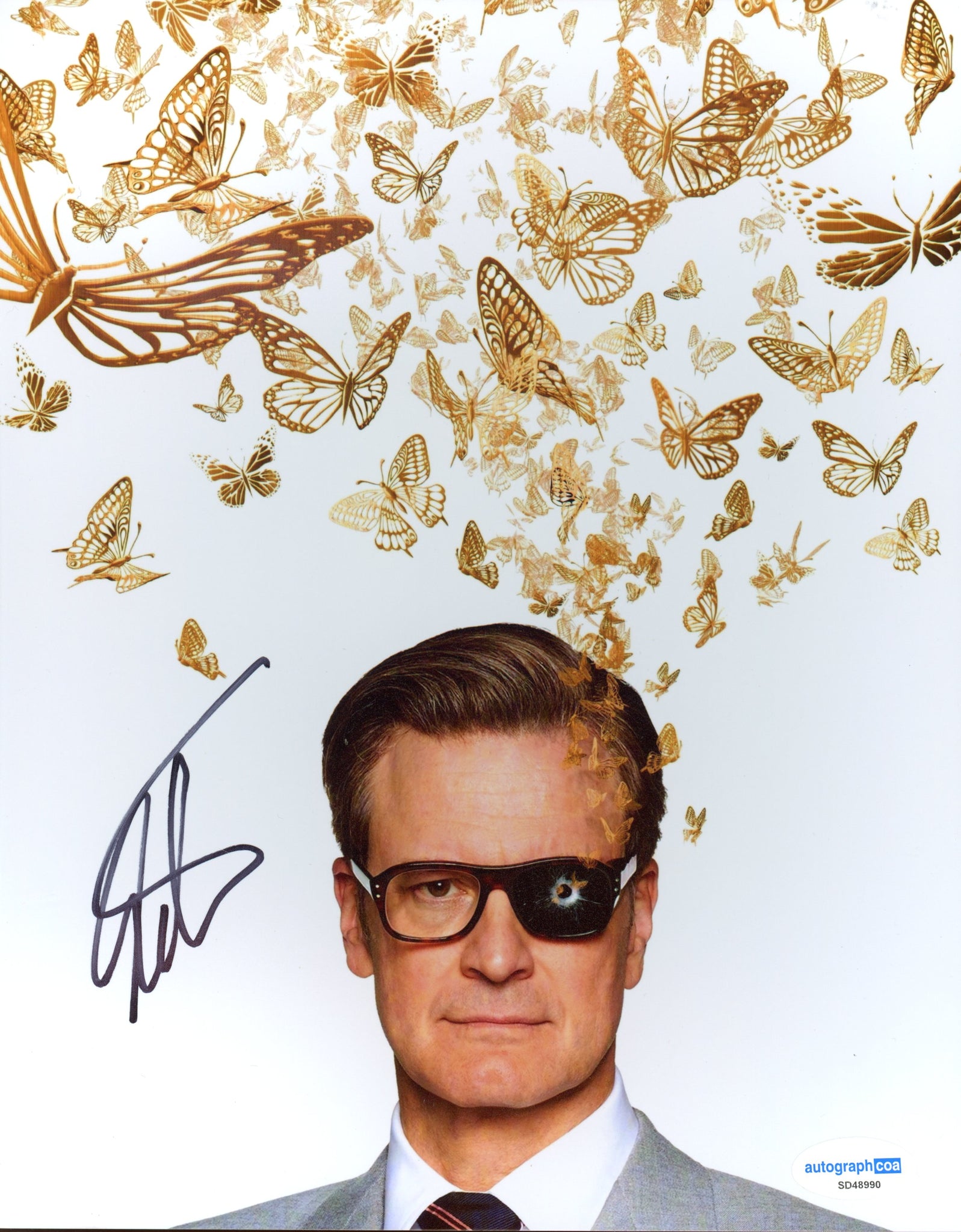 Colin Firth Kingsman Signed Autograph 8x10 Photo ACOA