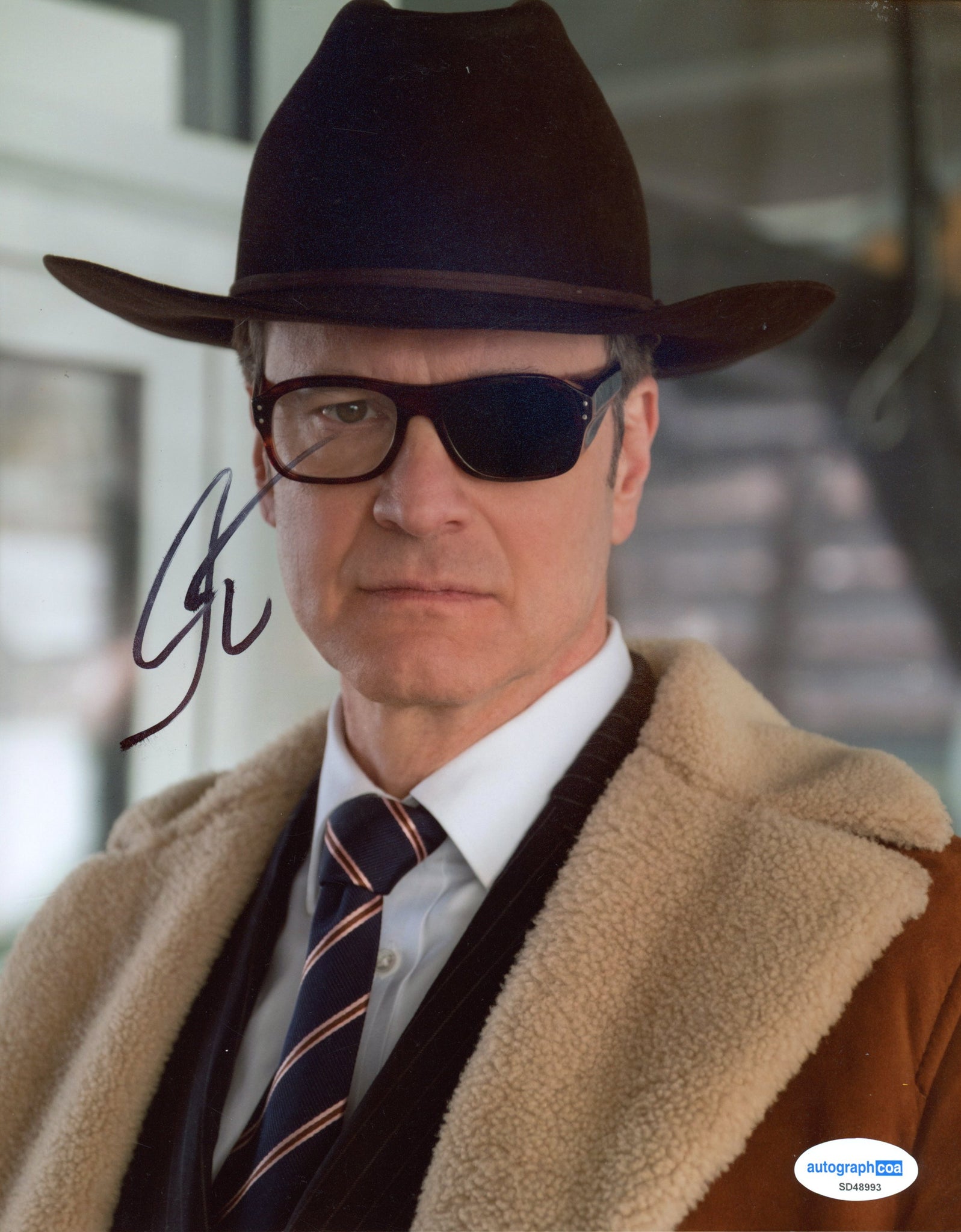 Colin Firth Kingsman Signed Autograph 8x10 Photo ACOA