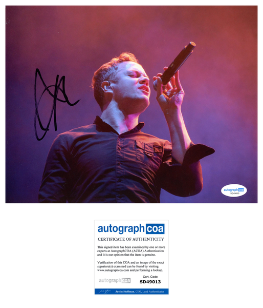 Dan Reynolds Imagine Dragons Signed Autograph 8x10 Photo ACOA