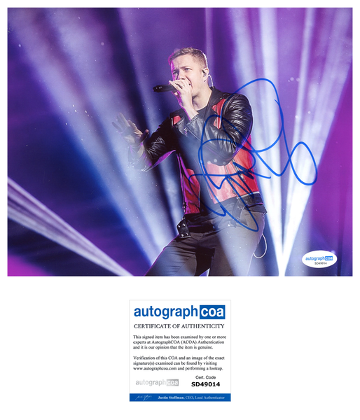 Dan Reynolds Imagine Dragons Signed Autograph 8x10 Photo ACOA