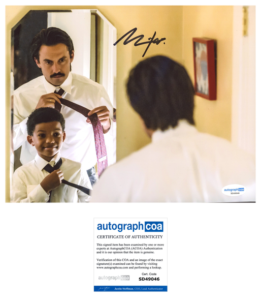 Milo Ventimiglia This is Us SIgned Autograph 8x10 Photo ACOA