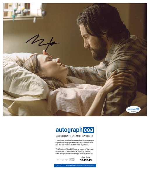 Milo Ventimiglia This is Us Signed Autograph 8x10 Photo ACOA