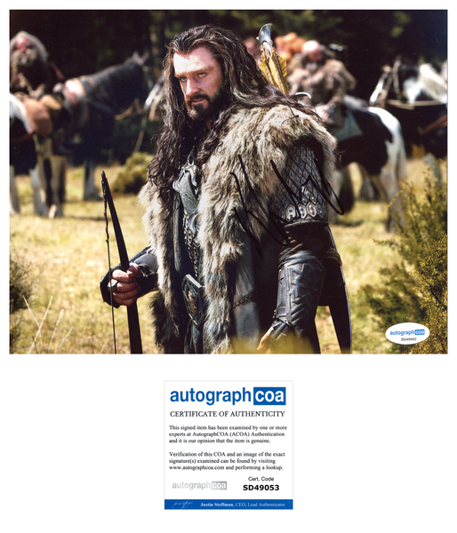 Richard Armitage Hobbit Signed Autograph 8x10 Photo ACOA