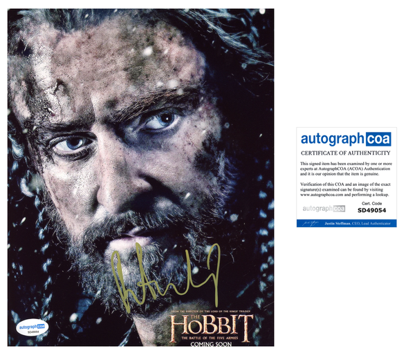 Richard Armitage Hobbit Signed Autograph 8x10 Photo ACOA