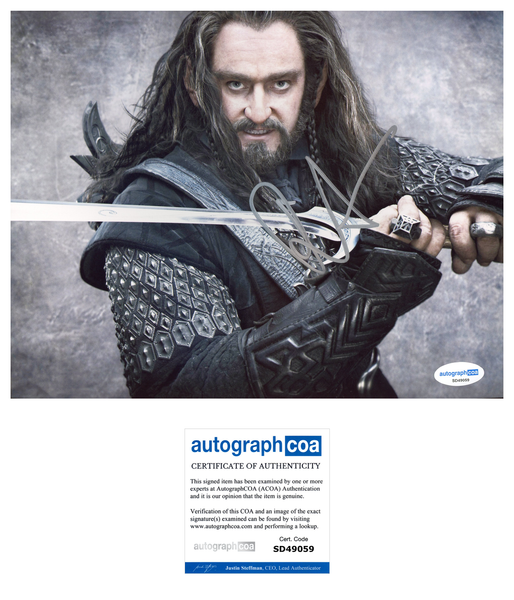 Richard Armitage Hobbit Signed Autograph 8x10 Photo ACOA