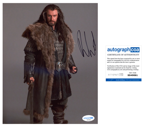 Richard Armitage Hobbit Signed Autograph 8x10 Photo ACOA