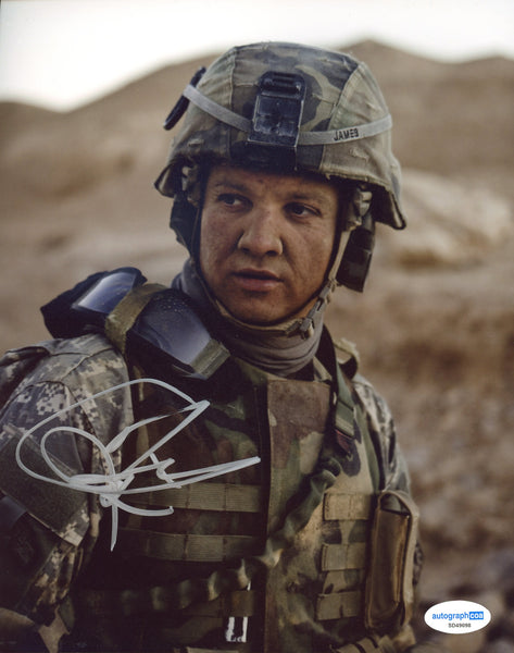 Jeremy Renner Hurt Locker Signed Autograph 8x10 Photo ACOA