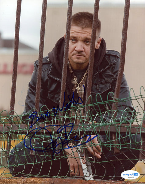 Jeremy Renner The Town Signed Autograph 8x10 Photo ACOA
