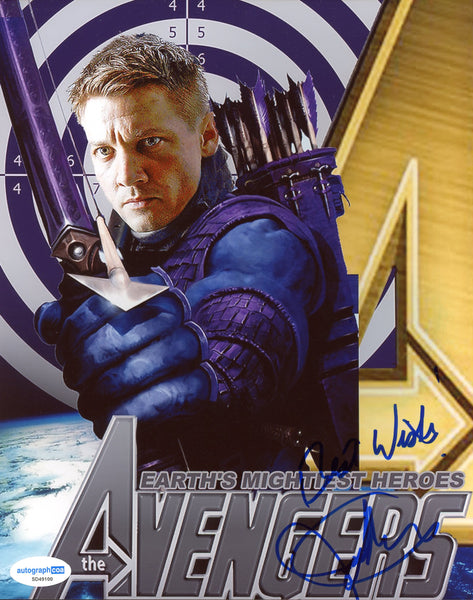 Jeremy Renner Avengers Signed Autograph 8x10 Photo ACOA