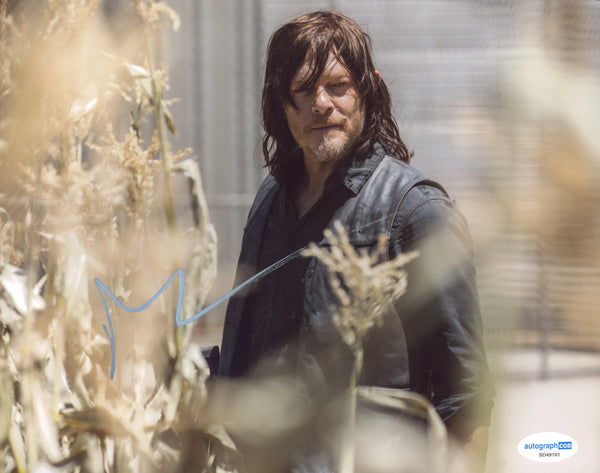 Norman Reedus Walking Dead Signed Autograph 8x10 Photo ACOA