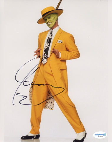 Jim Carrey Mask Signed Autograph 8x10 Photo ACOA