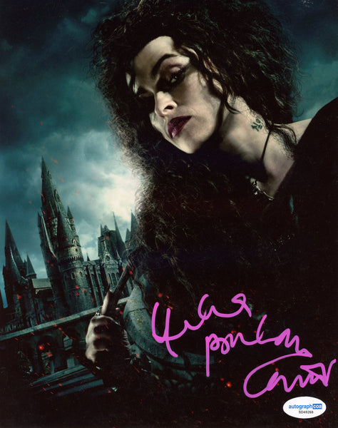 Helena Bonham Carter Harry Potter Signed Autograph 8x10 Photo ACOA