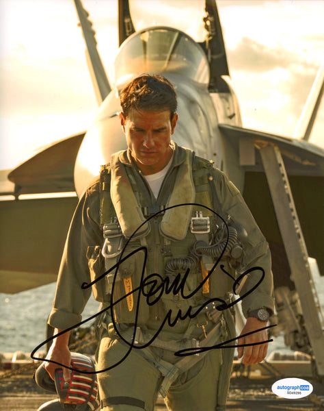 Tom Cruise Top Gun Signed Autograph 8x10 Photo ACOA