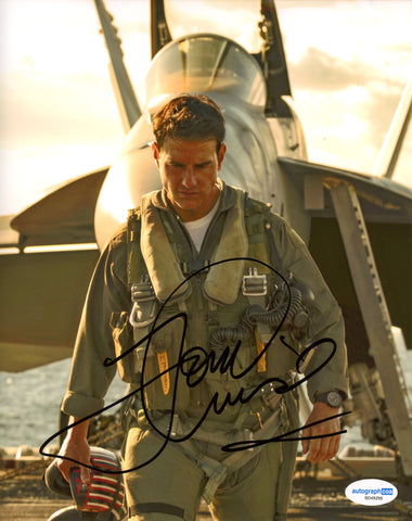 Tom Cruise Top Gun Signed Autograph 8x10 Photo ACOA