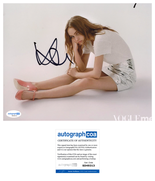 Lily Rose Depp Sexy Signed Autograph 8x10 Photo ACOA