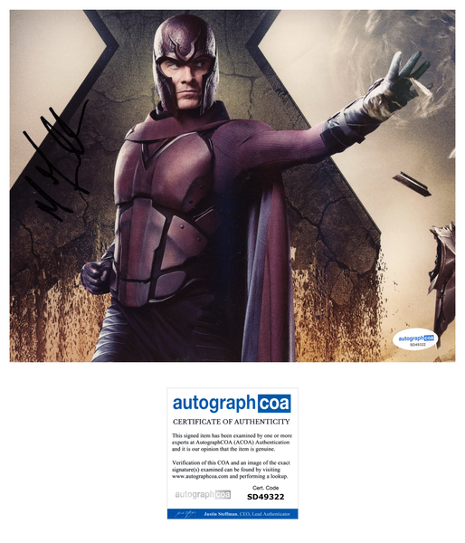 Michael Fassbender X-Men Signed Autograph 8x10 Photo ACOA