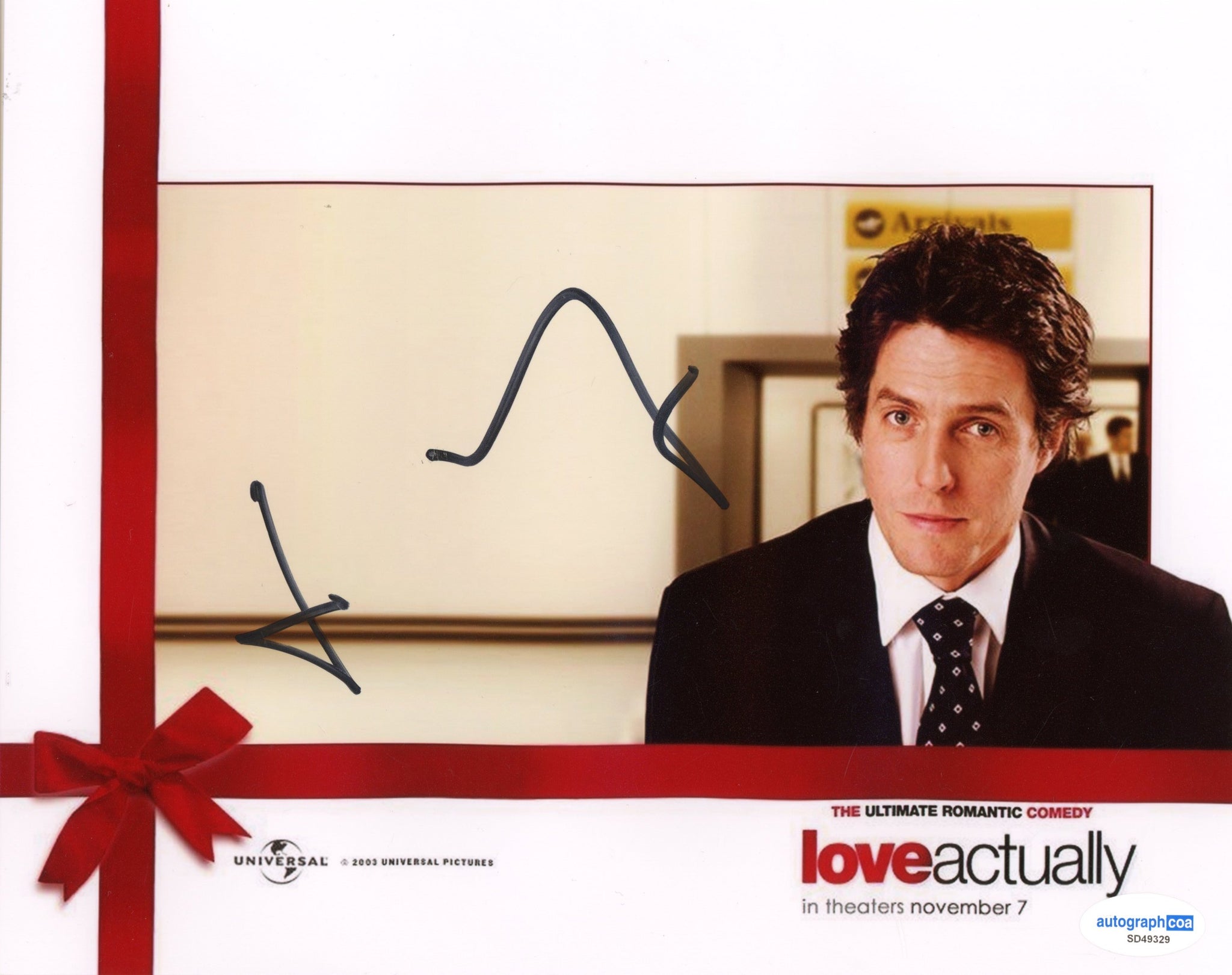 Hugh Grant Love Actually Signed Autograph 8x10 Photo ACOA