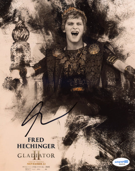 Fred Hechinger Gladiator Signed Autograph 8x10 Photo ACOA