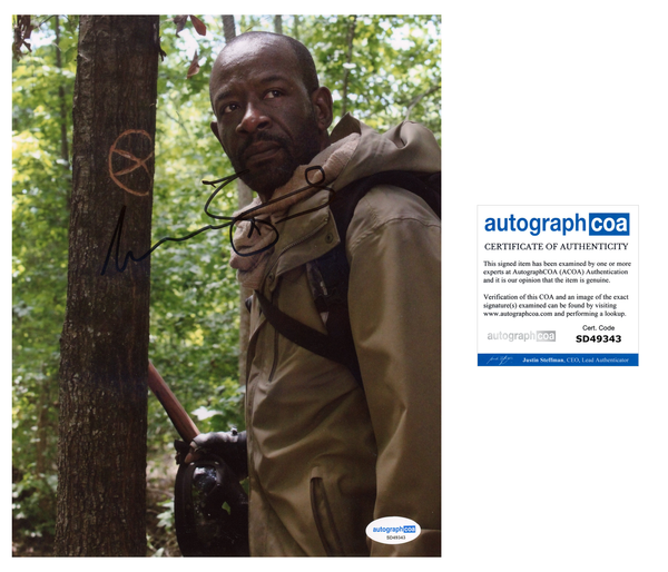 Lennie James Walking Dead Signed Autograph 8x10 Photo ACOA