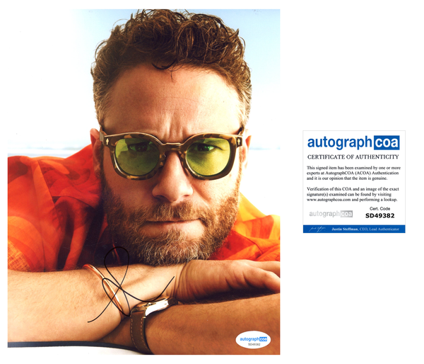 Seth Rogen Signed Autograph 8x10 Photo ACOA