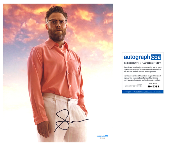 Seth Rogen Signed Autograph 8x10 Photo ACOA