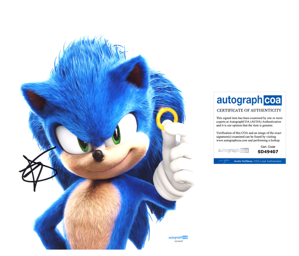 Ben Schwartz Sonic Signed Autograph 8x10 Photo ACOA