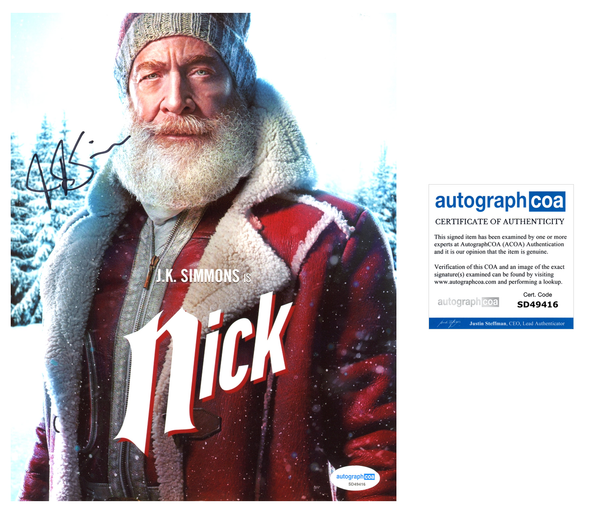 JK Simmons Red One Signed Autograph 8x10 Photo ACOA