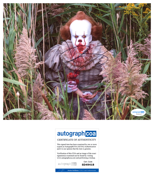 Bill Skarsgard IT Signed Autograph 8x10 Photo ACOA