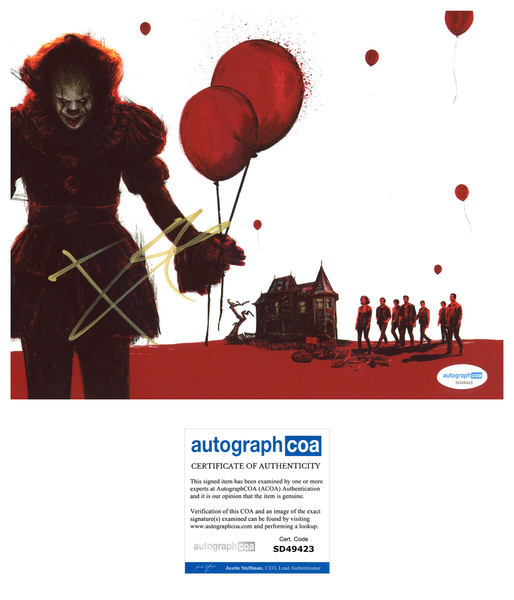 Bill Skarsgard IT Signed Autograph 8x10 Photo ACOA