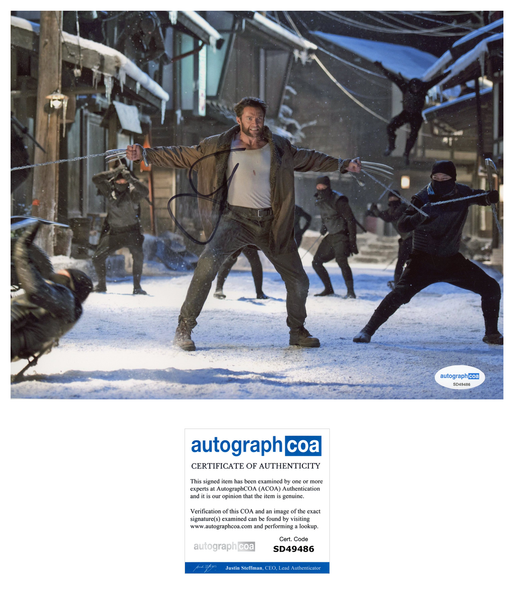 Hugh Jackman Wolverine Signed Autograph 8x10 Photo ACOA