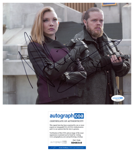 Natalie Dormer Hunger Games Signed Autograph 8x10 Photo ACOA